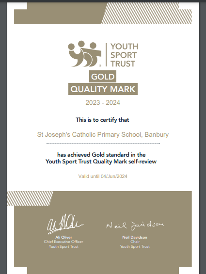 GOLD SPORT AWARD 2023-2024